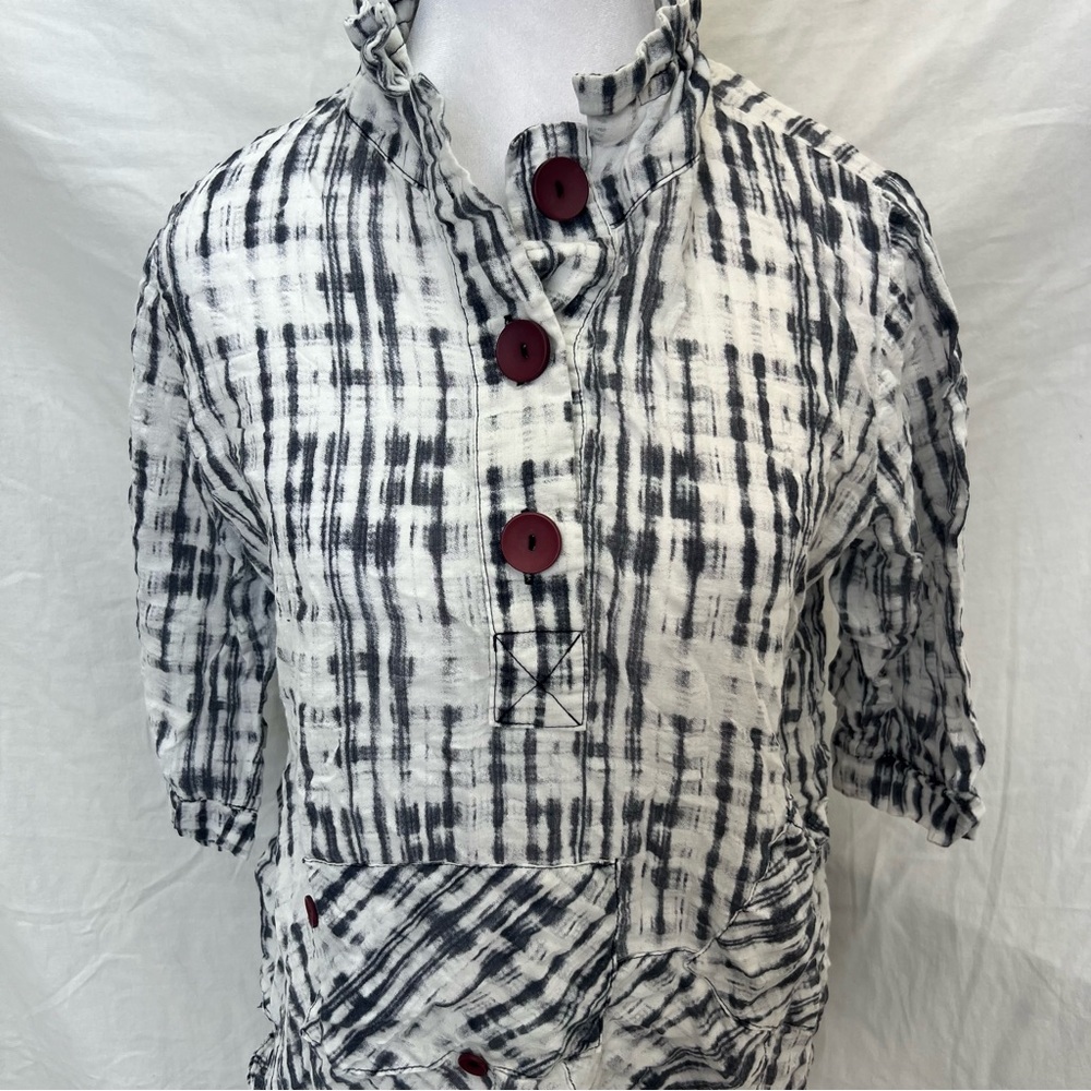TERRA by SJ Apparel blouse with eclectic details.